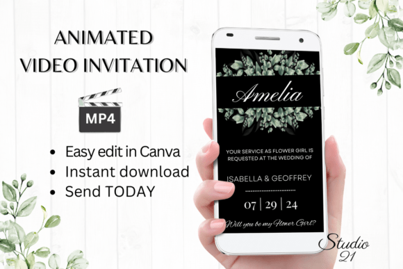 Classic Flower Girl Proposal W3407FG: Digital Invitation Guide
