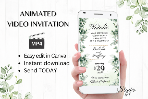 Classic Maid of Honor Proposal W3404MH: Elevate Your Wedding Stationery