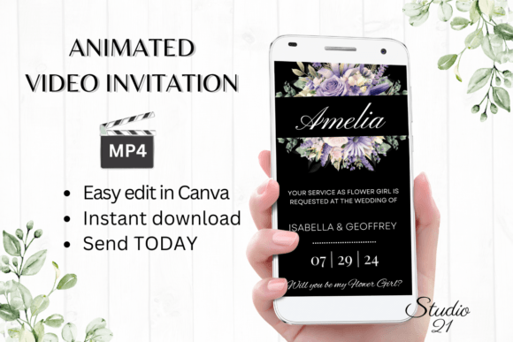 Digital Flower Girl Proposal W3417FG: A Design Asset for Modern Creators