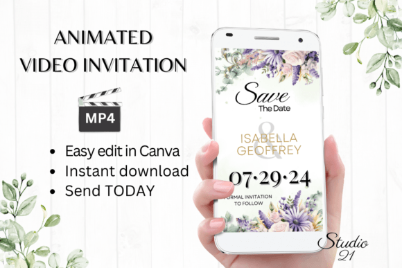Digital Save the Date Announcement W2412