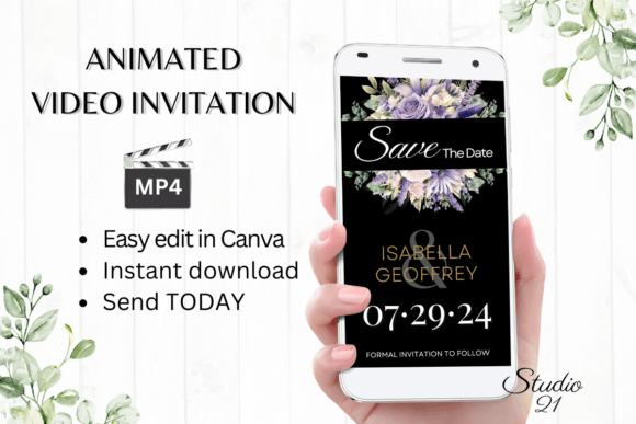 Digital Save the Date Announcement W2417: A Modern Evite Solution