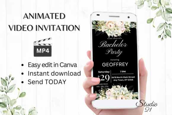 Electronic Bachelor Party Invite W5429: Your Quick-Start Digital Solution