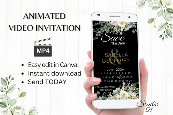 Electronic Save the Date W2423B: Effortless Animated Invitations