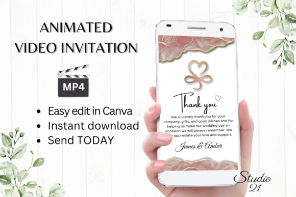 Elegant Simplicity: The Minimalist Wedding Thank You W9928TU Typeface