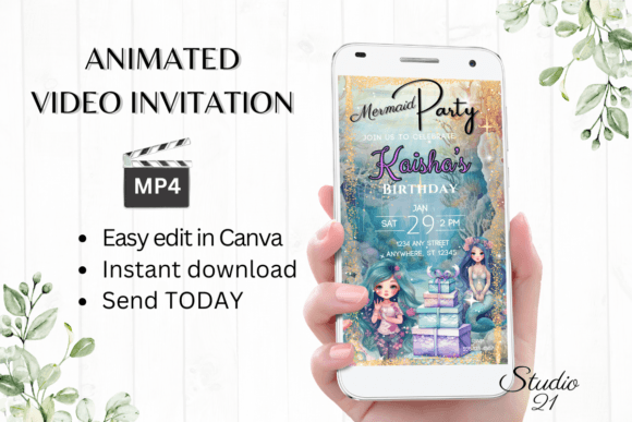Make a Splash: The Digital Mermaid Birthday Invitation