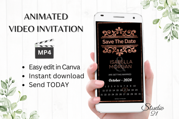 Minimalist Save the Date W2927B: A Modern Invitation for Your Big Day